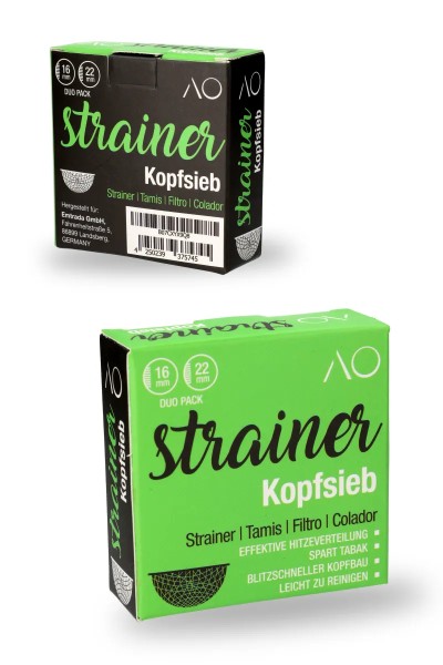 AO Strainer Kopfsieb Pro Duo-Pack Set 16+22mm