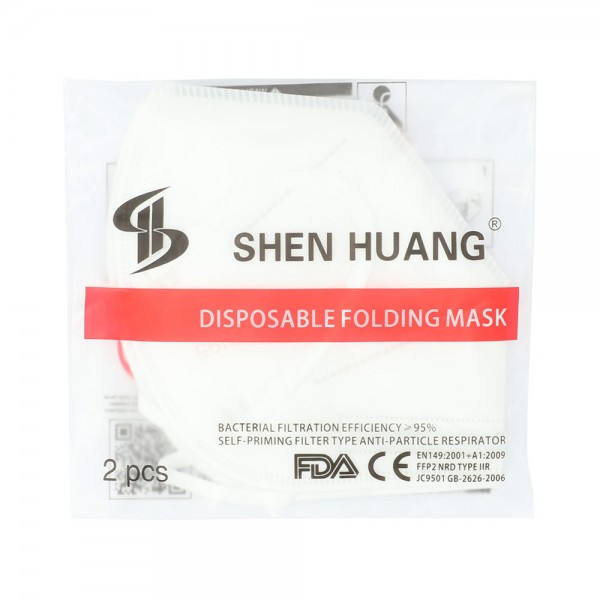 Shen Huang Mundschutz KN95 mit Ohrenbändern 2 Stück