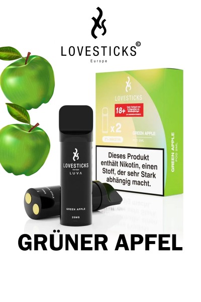 Lovesticks LUVA POD Duo Pack Green Apple 20mg/ml
