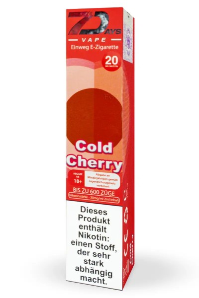 7Days Einweg E-Zigarette Cold Cherry 20mg/ml