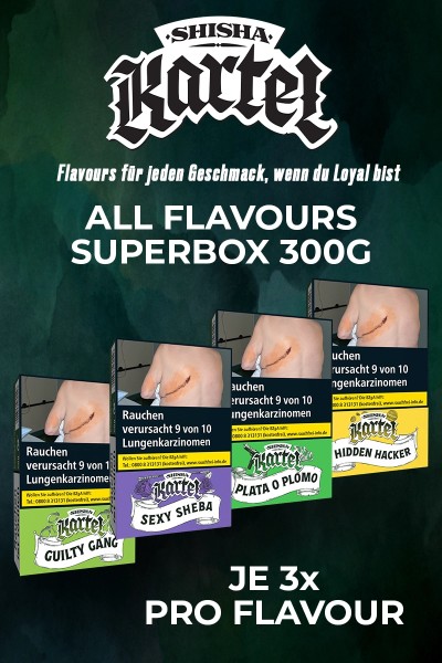 Shisha Kartel Tabak All Flavors Superbox 12 x 25g